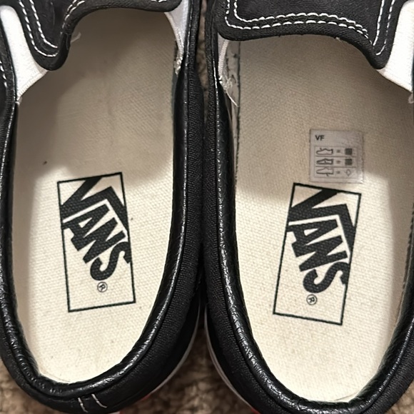 Women Slip on Black Vans Size: 9W - Picture 4 of 5